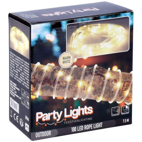 Tube Lumineux Slim LED Rond 220V AC 14 LED/m Blanc Chaud IP44 7.5m 2700K Blanc chaud