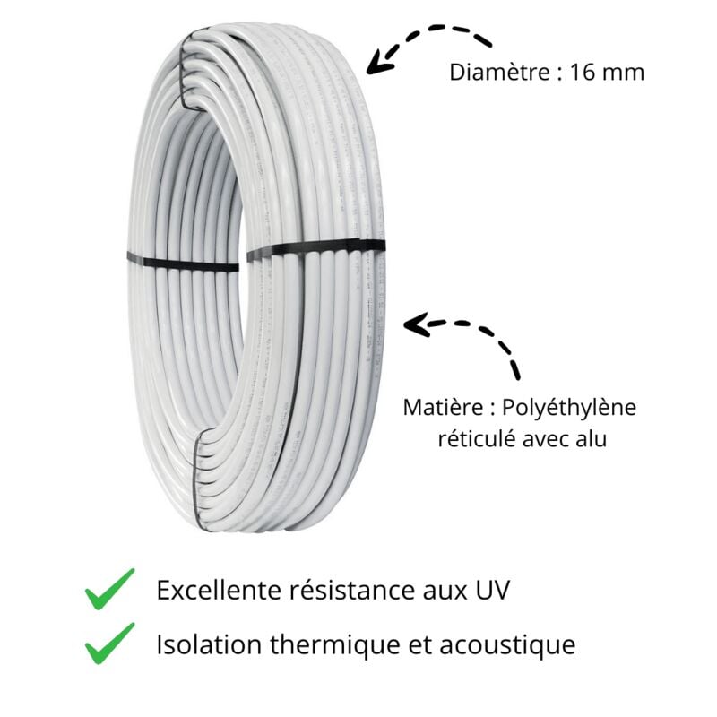 Tube Multicouche D.16 x 2mm par 100 m