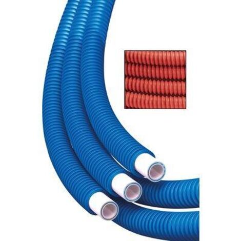 Tube multicouche gainé bleu Tita Fix PE-RT - diamètre 16 mm - RBM