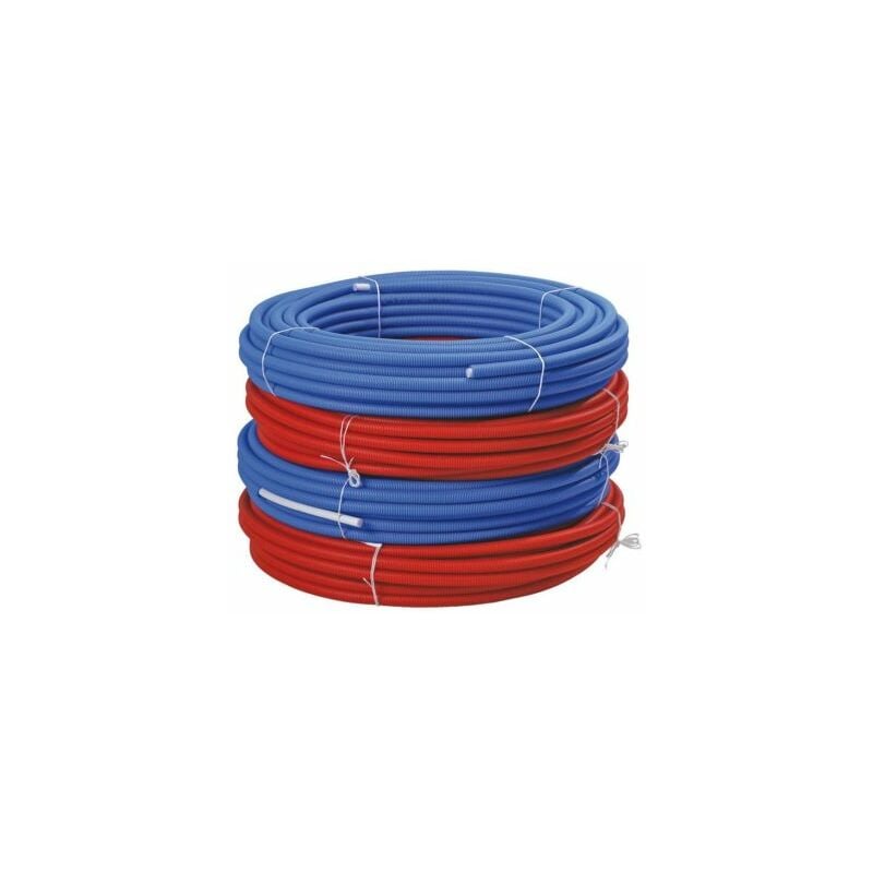 Tube Multicouches turatec pré-gainé - Gaine rouge Ø20 ép.2 - Couronne rouge 50ml