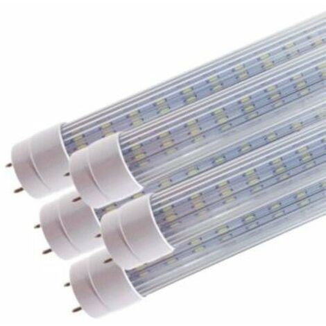 Tube Néon LED 120cm T8 20W (Pack de 5) - Blanc Froid 6000K - 8000K