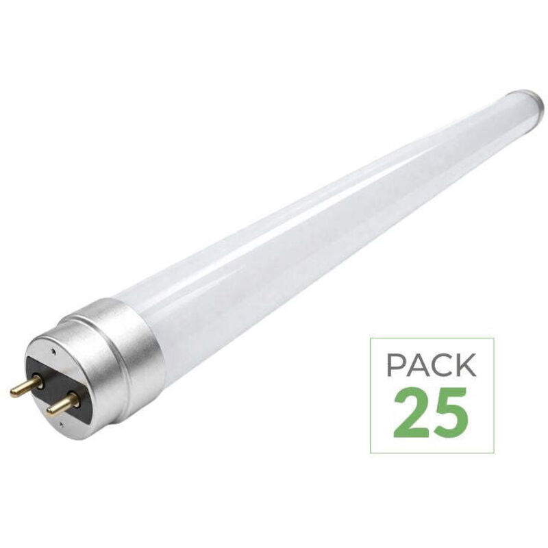 Tube Néon LED 60cm T8 9W IP20 Haut Rendement 163lm/W - Garantie 5 ans - Pack de 25 / Blanc Chaud - SILUMEN