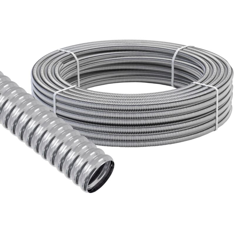 Stahlmann - Tube ondulé en acier inoxydable CSST304 recuit, en couronne, pour circuits d'alimentation d'eau DN15 x 100m