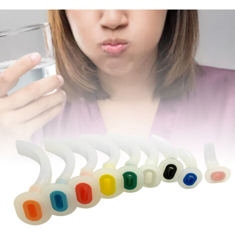 Tube Oropharyngé à Usage Unique, 9 Tailles, Couleurs Variées, Structure Souple pour Voies Respiratoires