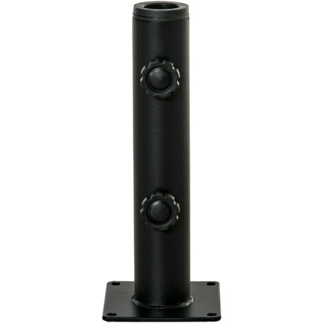 Tube parasol réglable métal noir Ø 34, 38, 48 mm