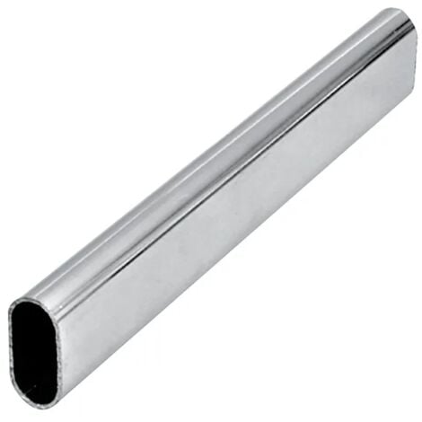 Tube penderie ovale, 30x15 mm, longueur 150cm, chromé Cessot