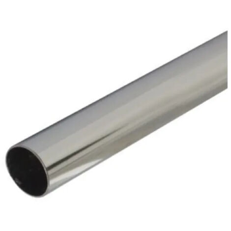 Tube penderie rond 25mm – Longueur 2 mètres – Acier chromé pour fixation suspendue – Support intermédiaire nécessaire – Cime