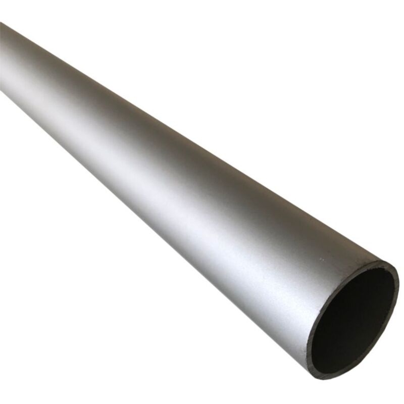 Tube penderie rond aluminium, lg 1950mm (16mm x 1 mm, Anodisé Argent) HOMEWELL