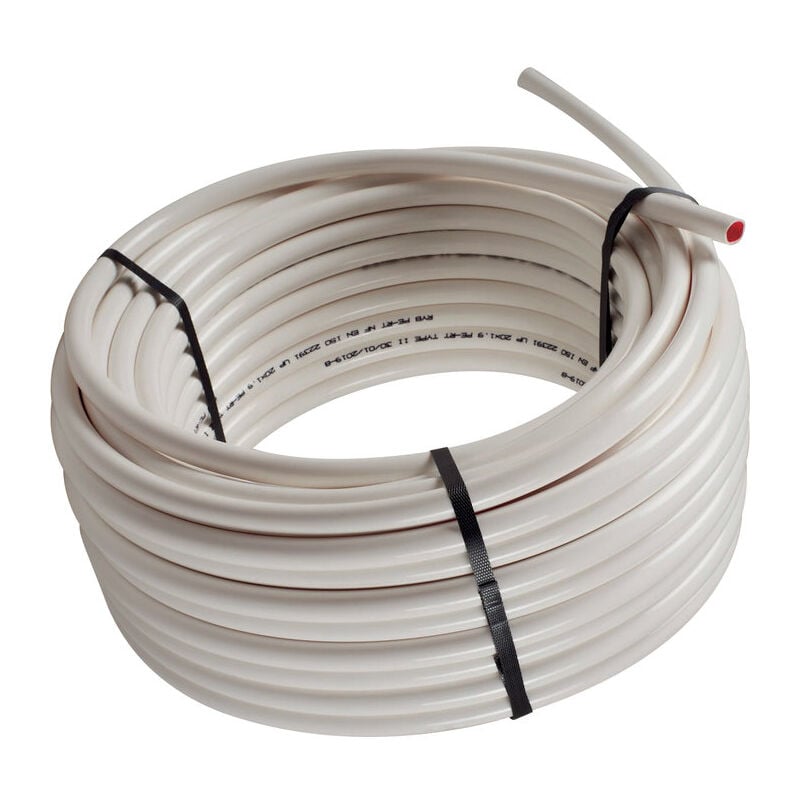 Tube pe-rt – Calineo – Elydan Blanc intérieur rouge - diamètre16 - l 100 m