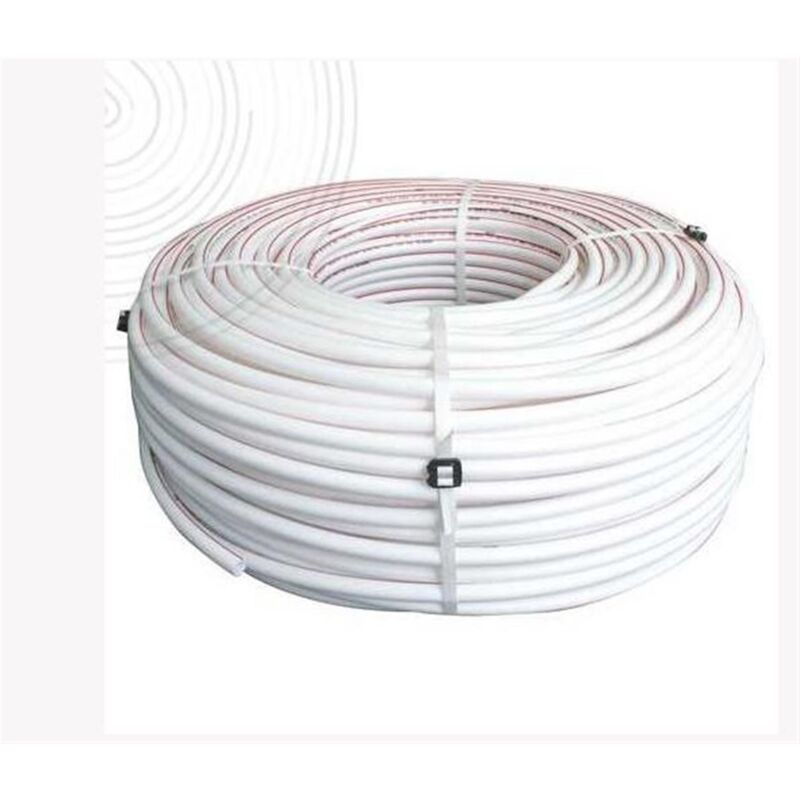 Tube per bao avec liseret rouge - Coloris: blanc avec liseret rouge - Couronne de 240 mètres