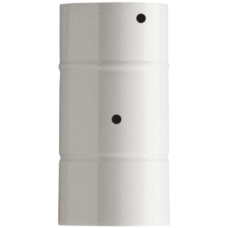 Tube perfore' pour volets blanc cm   10x25h en acier porcelaine pour poeles chemine'es