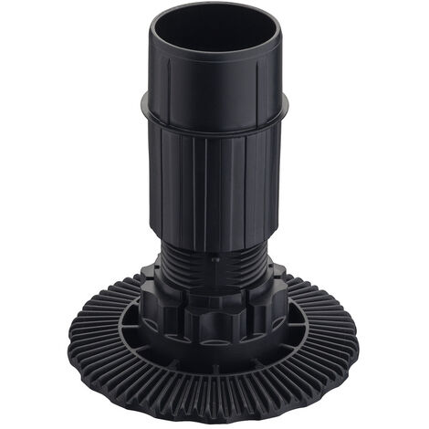 Tube plastique noir avec pièce de réglage 80mm - 637.76.352