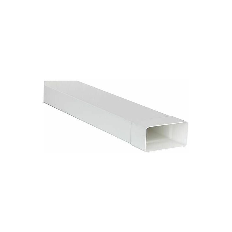 Upmann - Tube plat systeme 125 150 x 70 mm, blanc Longueur 1,0 m avec manchon
