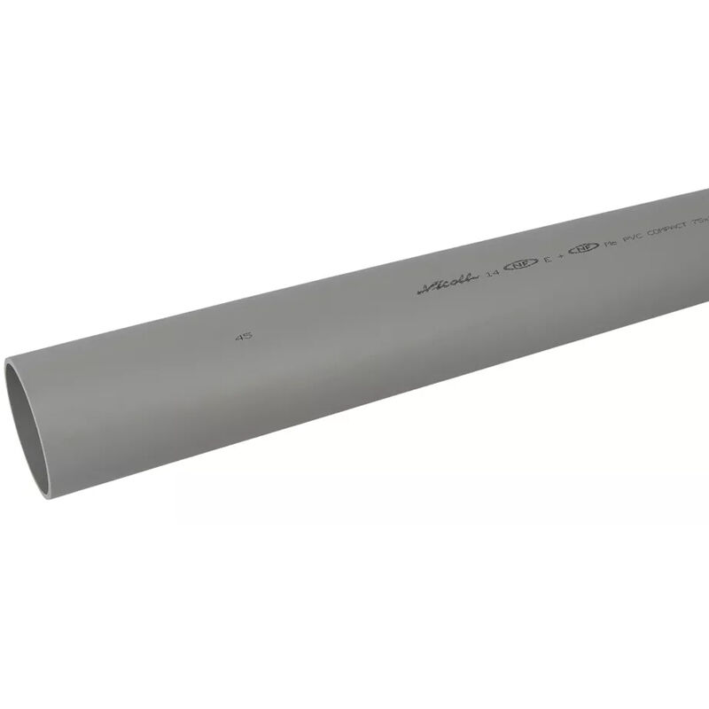 Tube pvc compact non prémanchonné - diamètre 75 mm - 2 mètres - ép. 3 mm Nicoll