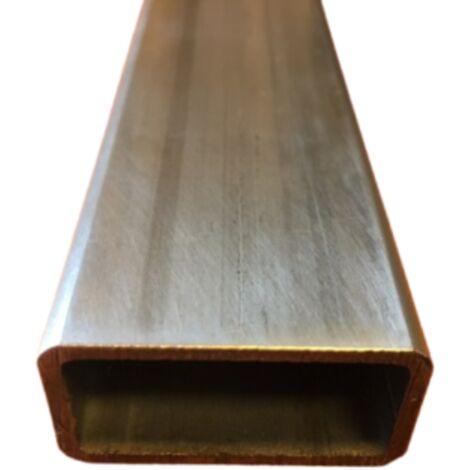 Tube rectangle acier galvanisé 40x20x2 mm - Longueur 20 cms
