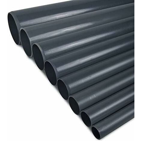 Tube rigide en PVC à coller ø 50 mm Longueur 1 m pour bassin étang piscine