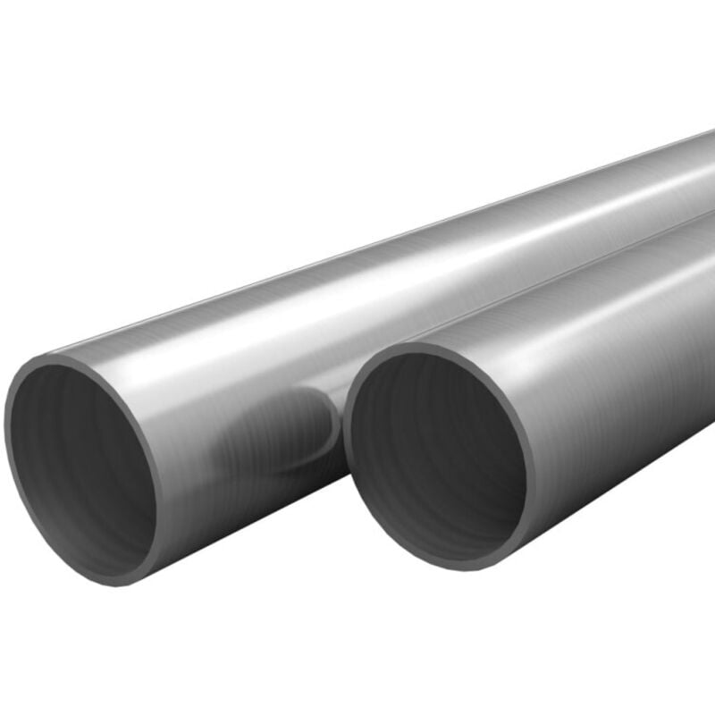 Tube rond Acier inoxydable 2 pcs V2A 2 m Ø70x1,8 mm vidaXL