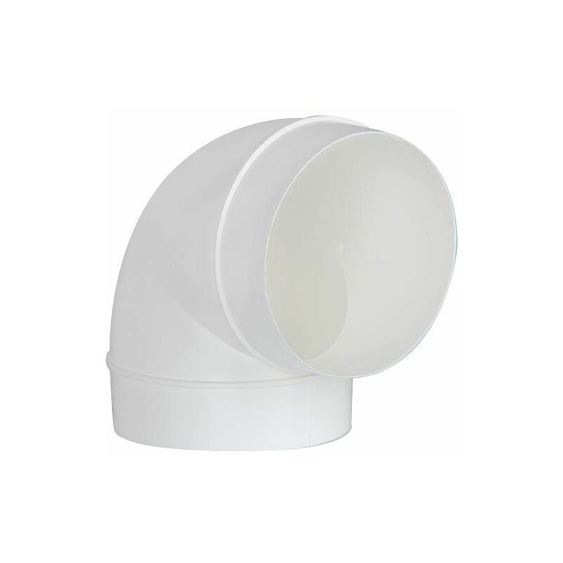 Tube rond coudé dn 150 , 90 ° blanc