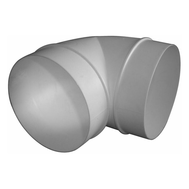 Coude de tuyau rond 90° avec manchon 125 - 66976 - Upmann