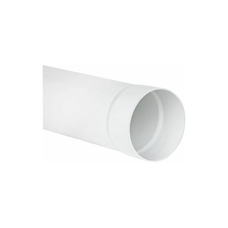 Upmann - Tube rond dn 100, 1 m blanc avec manchon