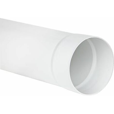 Tube rond DN 100 1 m – Raccord VMC blanc avec manchon – Débit 300 m³/h pour aération intérieure et sèche-linge – Upmann