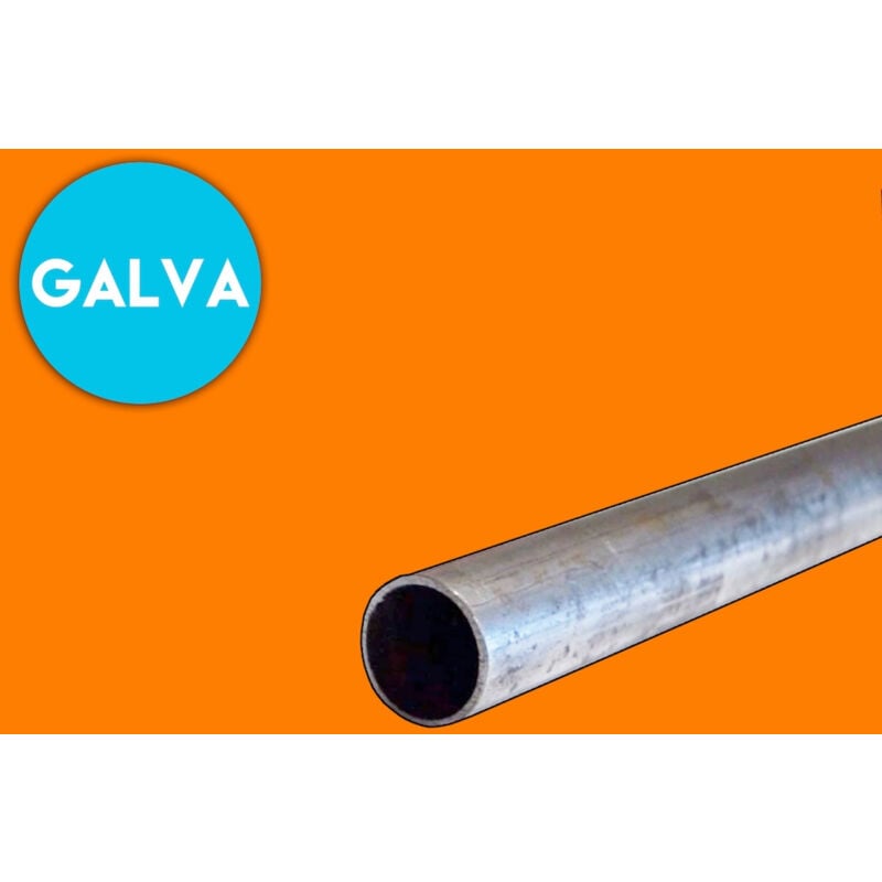 Tube rond en acier Galvanisé - Ø42.4mm et 2mm d'épaisseur - Longueur de 2M10 (210cm).