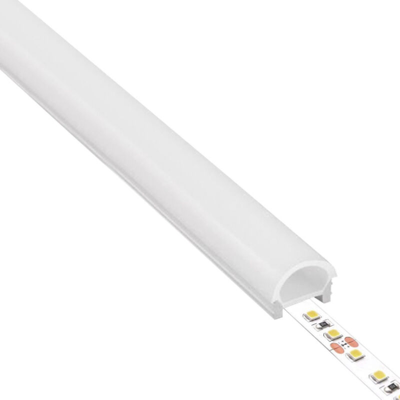 Profilé Néon SFLEX 24x18 Semi-Circulaire Courbe Verticale pour Rubans LED IP20 jusqu'à 15 mm 2 m