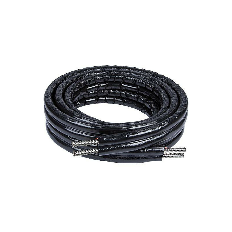 Tube spiralé inox préisolé dans tuyau isolé ht - inox DN25 - couronne 5 m