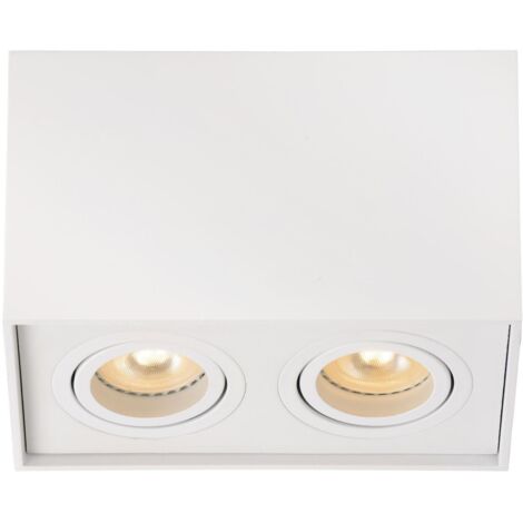TUBE Spot plafond-Blanc-2xGU10