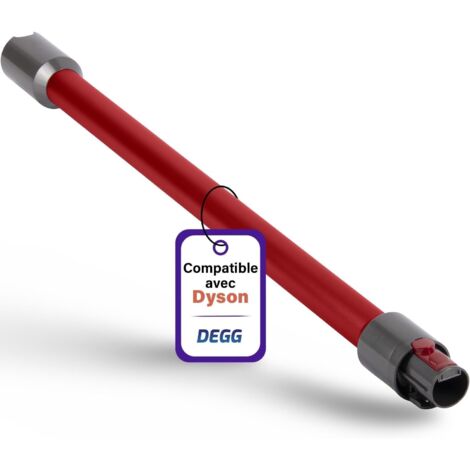 Tube télescopique - 1 Pièce - Aluminium - Extension 32mm - Compatible Dyson V7 V8 V10 V11 V15 - Rouge