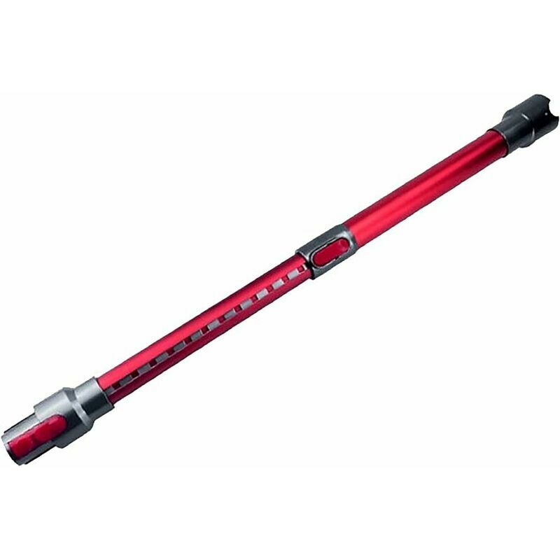 Tube Télescopique compatible pour Dyson V11 V10 V8 V7 Tube Rallonge en Aluminium Baguette Extensible 45 cm - 70 cm (rouge)