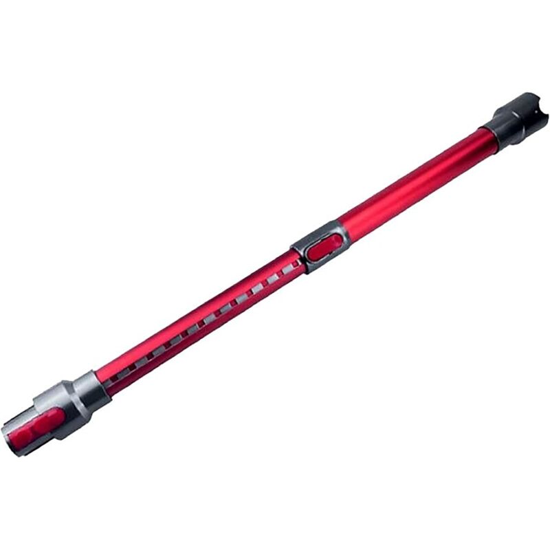 Tube Télescopique compatible pour Dyson V11 V10 V8 V7 Tube Rallonge en Aluminium Baguette Extensible 46 cm - 70 cm (rouge)