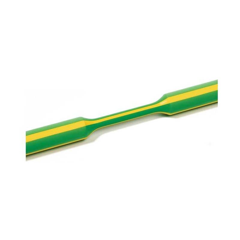 Tube Thermorétractable sans Colle diamèter 38,1mm 2:1 Jaune/Vert Bobine de 50m