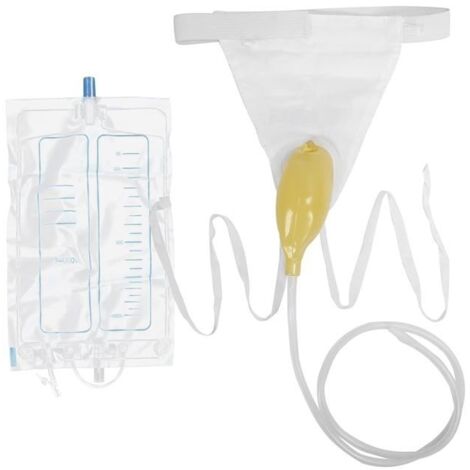 Tube urinoir 1000 ml Cathéter externe urinoir portable Cathéter masculin Sac de collecte pour homme Sac de collecte pour urinoir