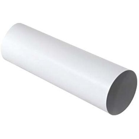 Tube Ventilation PVC Blanc Rond Ø125 - Barre de 1m - First Plast