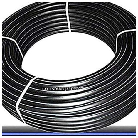 Tuberia agua potable 32mm 16 bar 25m  Tuberia 32 mm PE100 Alimentaria alta densidad  Tuberia Polietileno banda azul AENOR