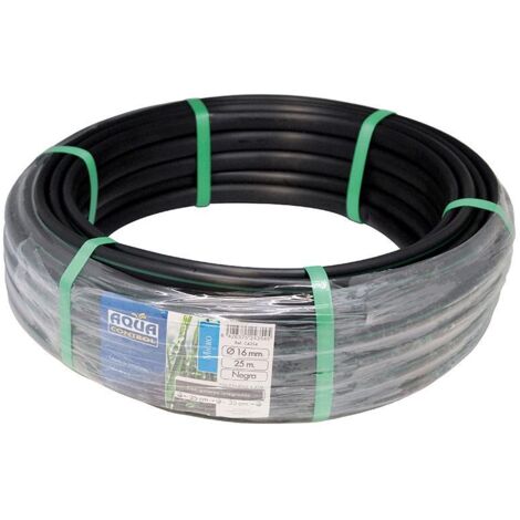 TUBERIA C/GOTEROS INTEGRADOS R/25 NEGRO - 16 MM