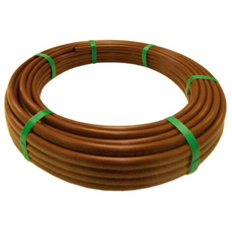Tubería de goteo 16mm tubo plano con goteros cada 50cm 25m - marrón