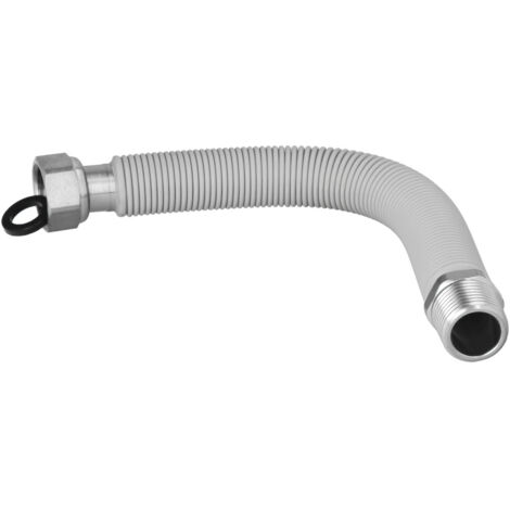 Tuberia Extensible Agua Acero Inoxidable Corrugado. Longitud de 22,5 a 30 cm. Tomas 1/2"
