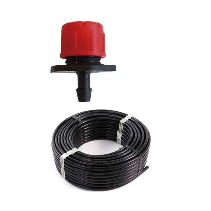 

Tubería goteo 16mm 100 metros + 100 Goteros regulables 0 a 70 litros/hora