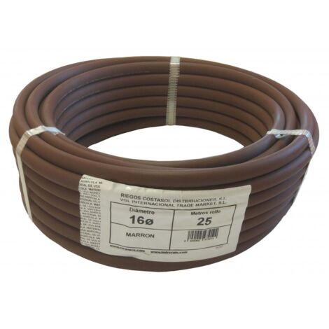 Tubería lisa 16mm marrón 25 metros