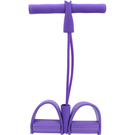 Tubes Élastiques Fitness avec Poignées pour Abdominaux, Jambes et Exercices à la Maison (Violet)
