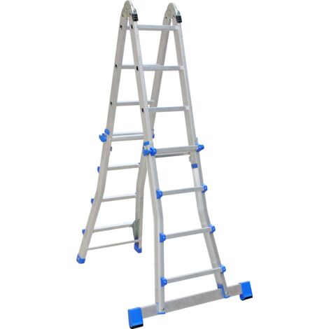 Tubesca Comabi – Échelle articulée téléscopique 4x4 échelons – Aluminium – Hauteur 2 à 4,63 m – Charge max 150 kg – Compacte et transportable – 94319