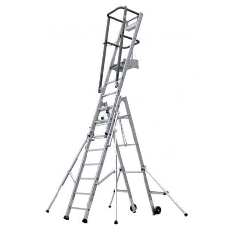 TUBESCA-COMABI - Echelle auto-stable tout aluminium - Entre le moyen d'accès et le poste de travail