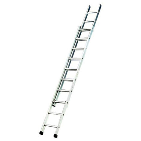 Tubesca Comabi – Échelle double coulissante 2x8 barreaux – Hauteur 3.78m – Résistance 200 kg – Norme EN 1147 – 2622008