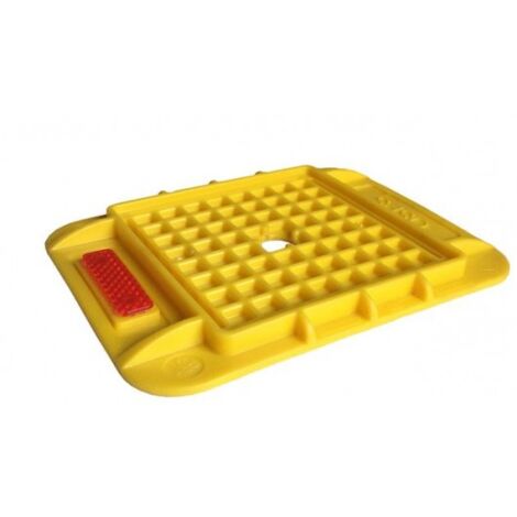 Tubesca Comabi – Lot de 20 cales de pieds échafaudages fixes en plastique jaune – Réglage millimétrique pour calage précis – Pas de vis rond pour reprise de charge