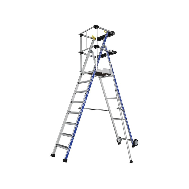 Tubesca Comabi - Escabeau pirl 8 marches - Hauteur max. de travail 3.87m - 2272908