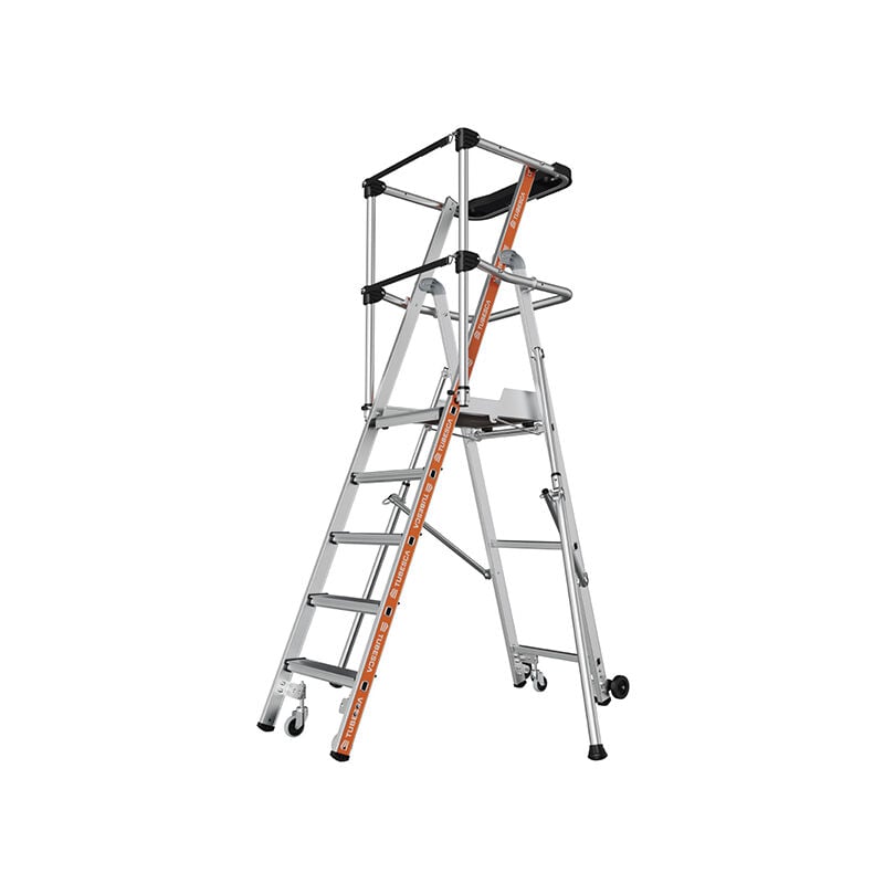 Escabeau PIRL 5 marches - Hauteur max. de travail 3,17m - 2274115