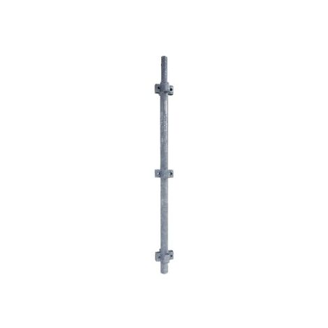 Tubesca Comabi – Poteau de départ 1.00 m en acier pour échafaudage R200 et M368 – 3 nœuds avec nœud à 4 douilles – Réf: 4101001