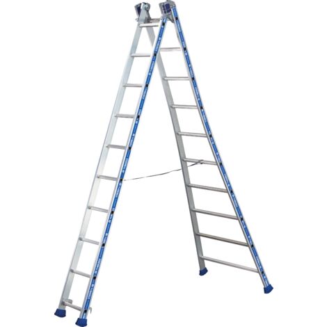 Tubesca Echelle transformable 3 plans 8+8+8 /échelons Haut dacc/ès maxi 6,07m PLATINIUM